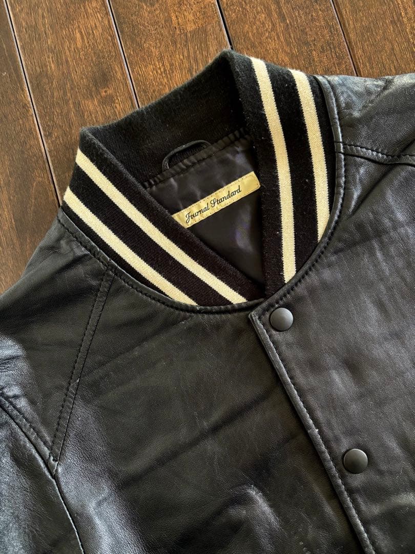 ジャーナルスタンダード/希少 シープレザーJKT 羊革 スタジャン ブラック M