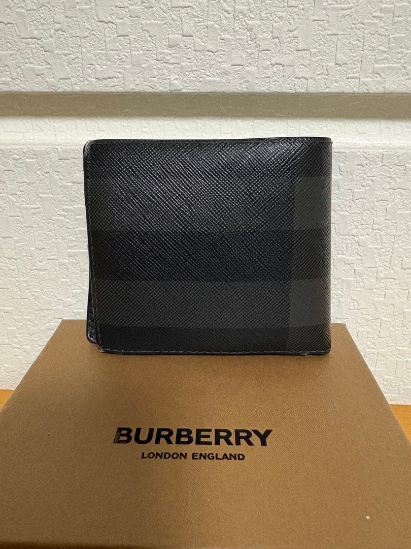 BURBERRY チェック スリム バイフォールドウォレット