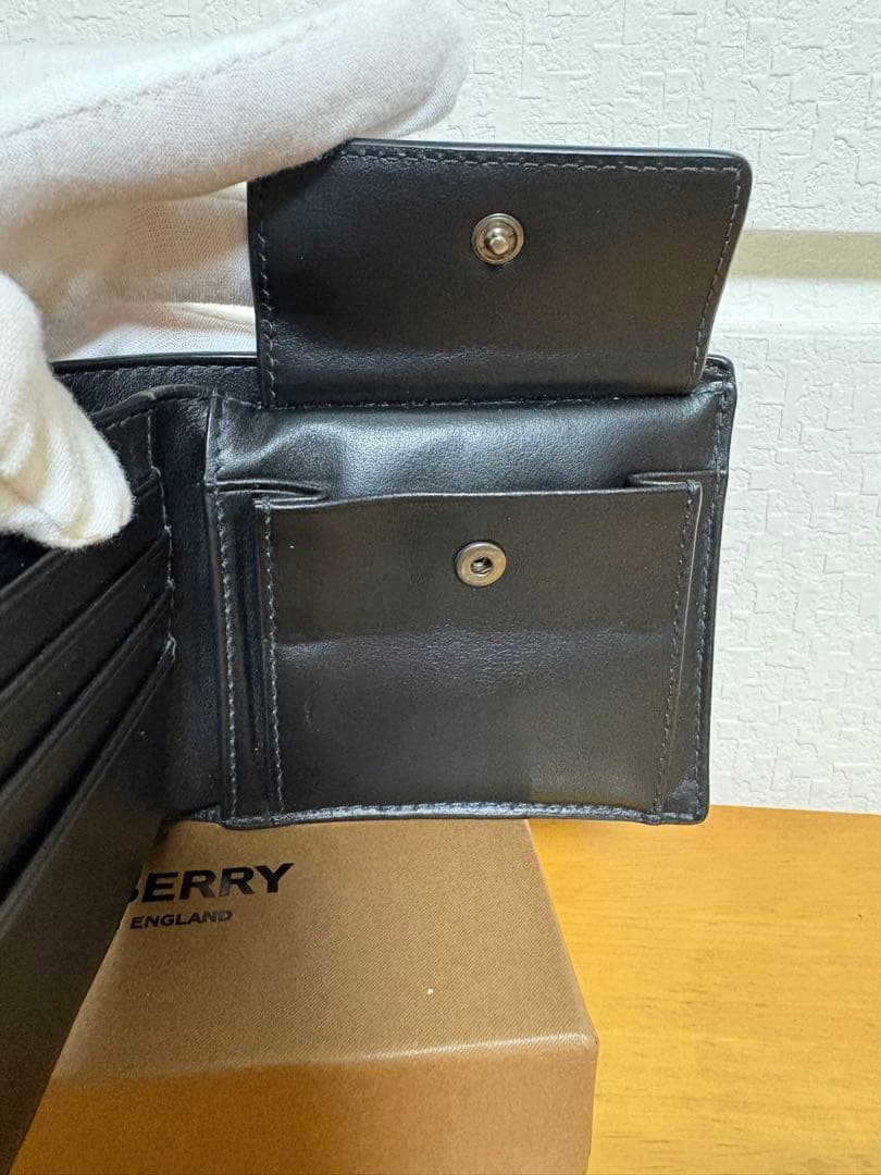 BURBERRY チェック スリム バイフォールドウォレット
