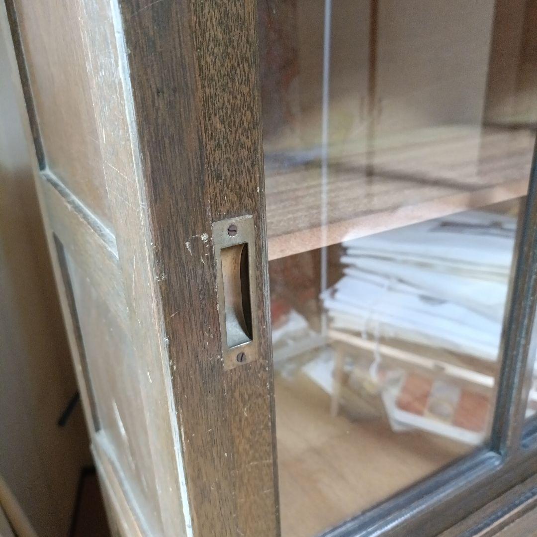 昭和レトロ　木製ディスプレイキャビネット　アンティーク