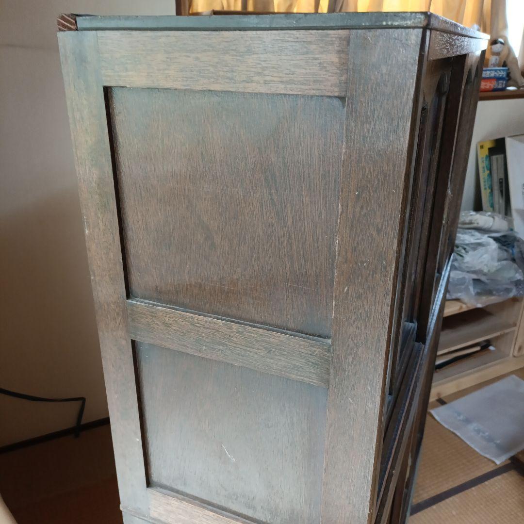 昭和レトロ　木製ディスプレイキャビネット　アンティーク
