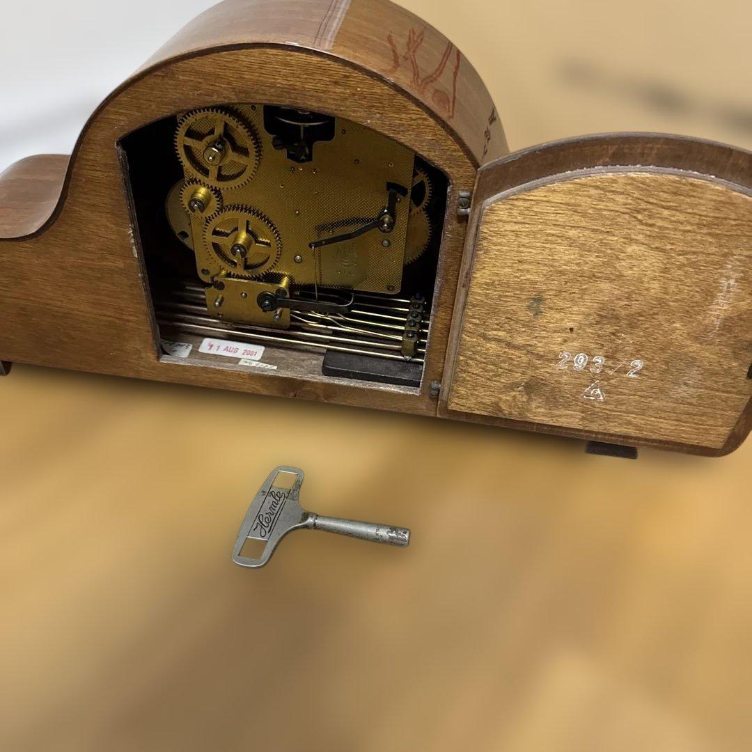 GERMANY Hermle ヘルムレ ゼンマイ式置時計 アンティ－ク
