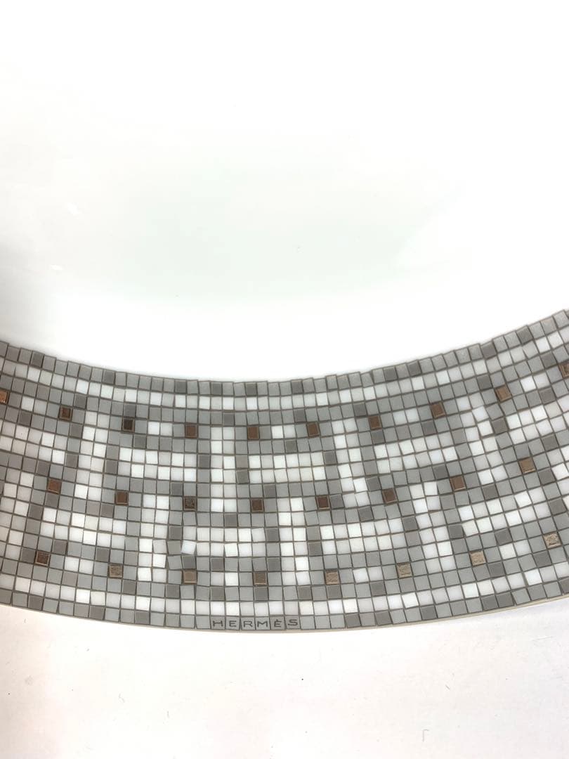 エルメス　モザイク　プラチナ　丸皿　プレート　27.5㎝　★未使用品★
