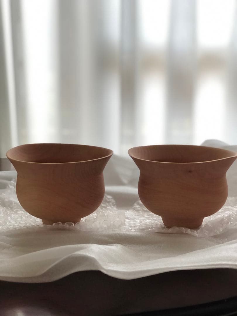 【新品未使用】イイダウッドターニング　お椀　2点