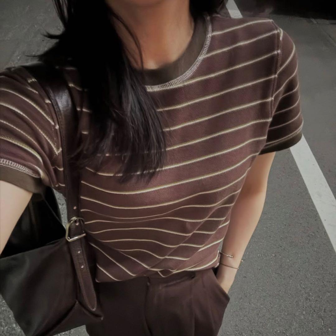 【todayful】Border Ringer Tee_CHO