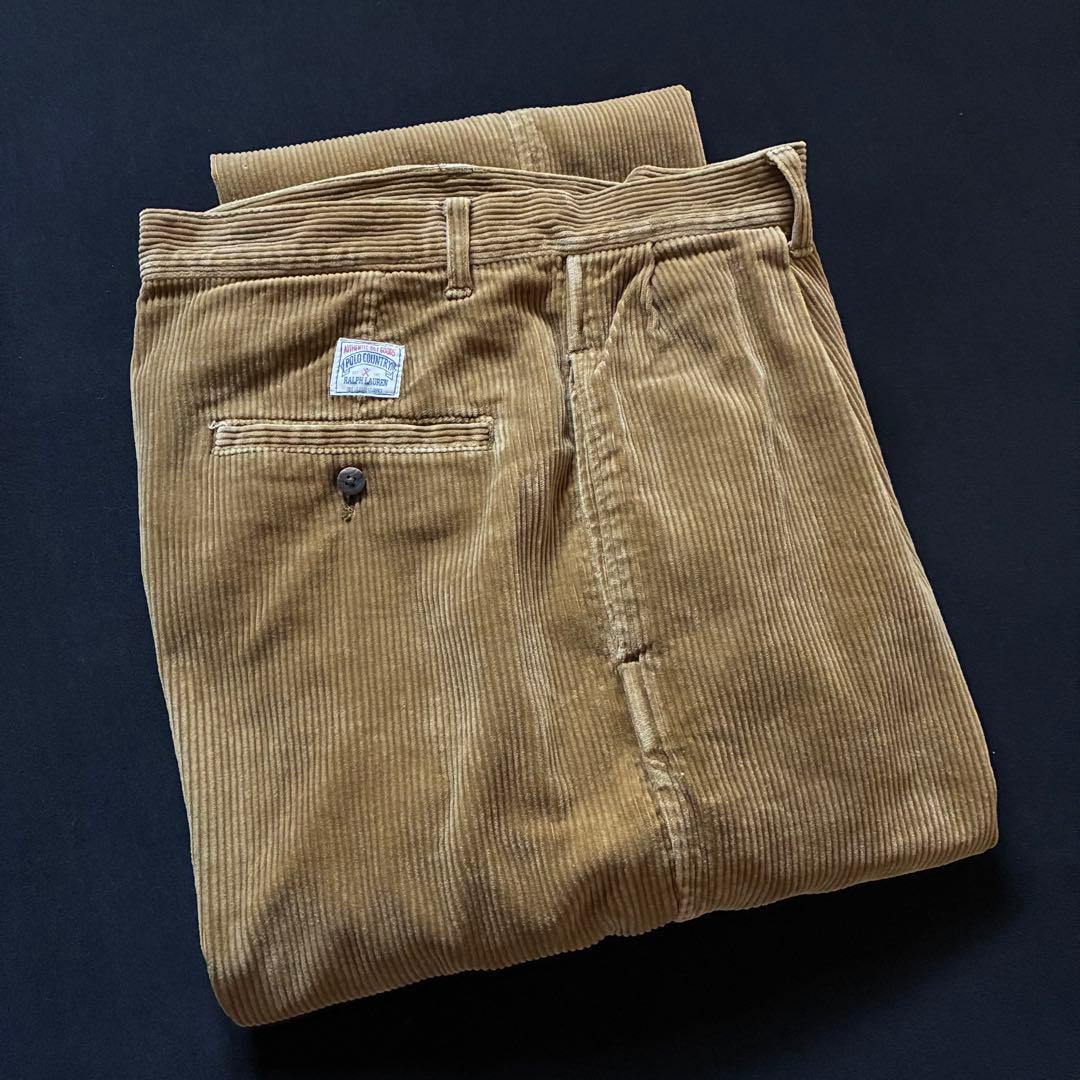 usa製 Polo country 太畝コーデュロイパンツ ライトブラウン