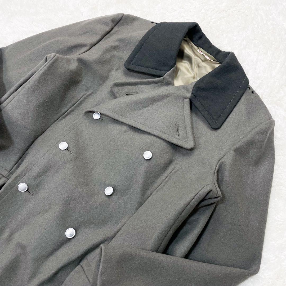 未使用級 東ドイツ軍 ロングコート NVA ビンテージ ウール 防寒 ジャケット