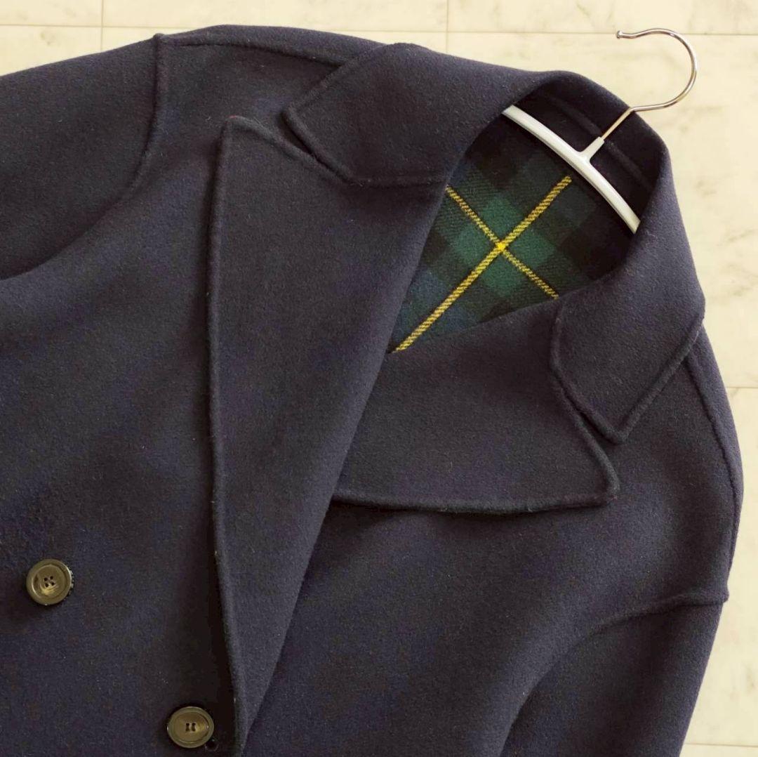 Max mara クチートアマーノ リバーシブル チェック ロング コート