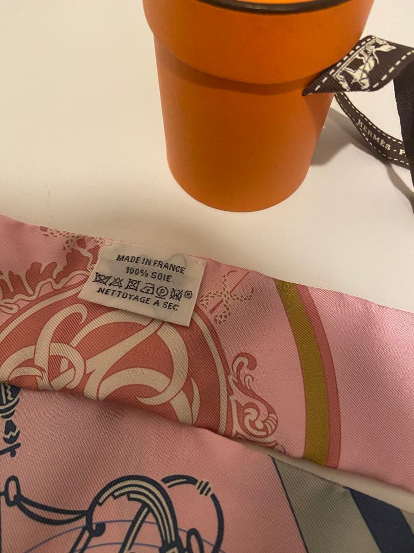 【美品】エルメス ツイリー ピンク