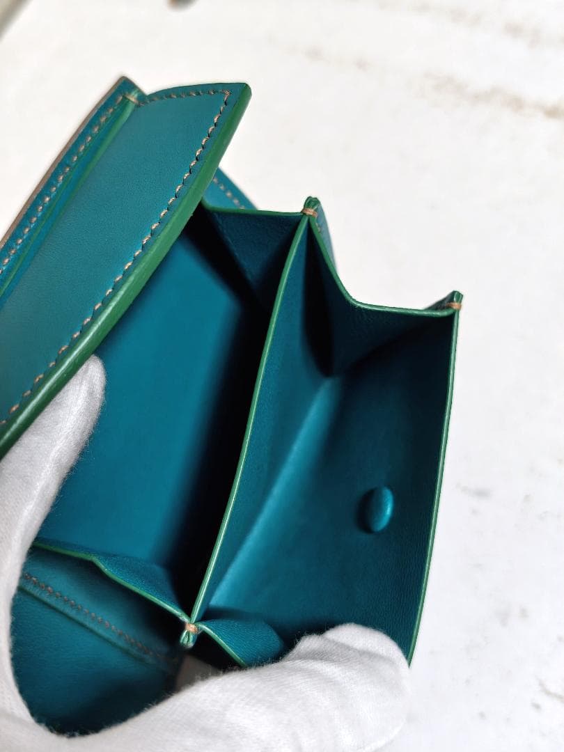 新品同様品 メゾンタクヤ T5 シュランケンカーフ 小銭入れ付き 二つ折り 財布