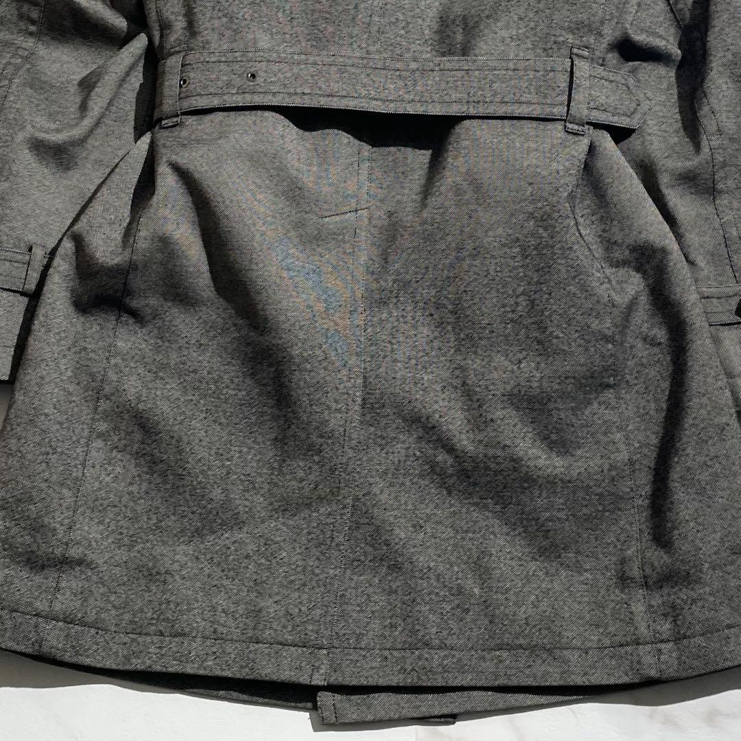 BURBERRY ブラックレーベル トレンチコート ライナー付 グレー 羊毛 M