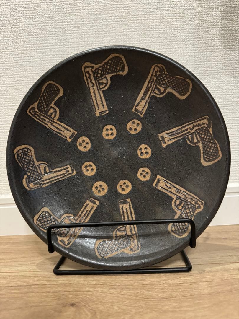 工房十鶴　ボタンワークスコラボ　七寸皿　やちむん　30周年　限定