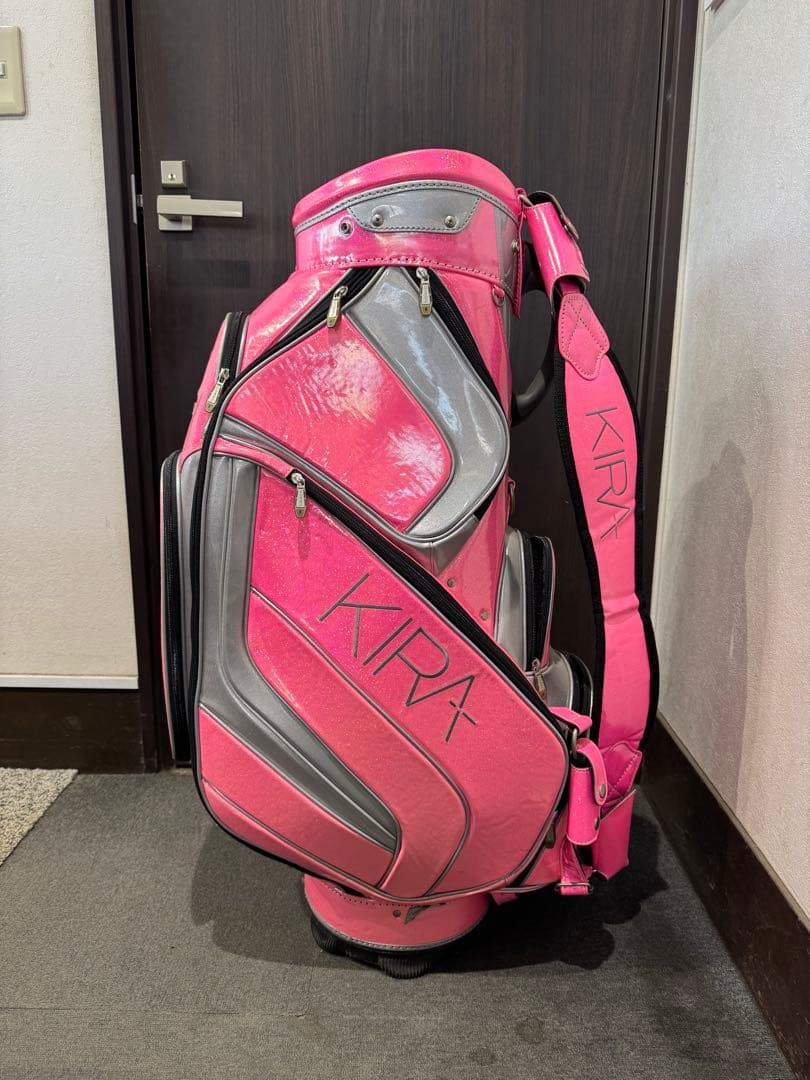 KIRA ピンク ツアーキャディバッグ