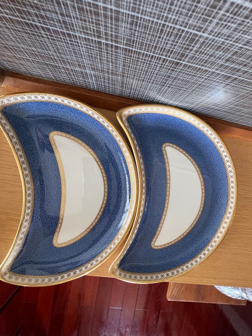 ウェッジウッド　ユーランダー　ブルー　クレセント　二枚セット