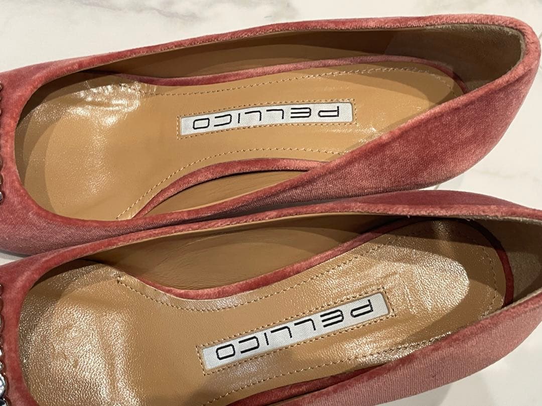 美品　PELLICO（ペリーコ）　ベルベットパンプス　ピンク