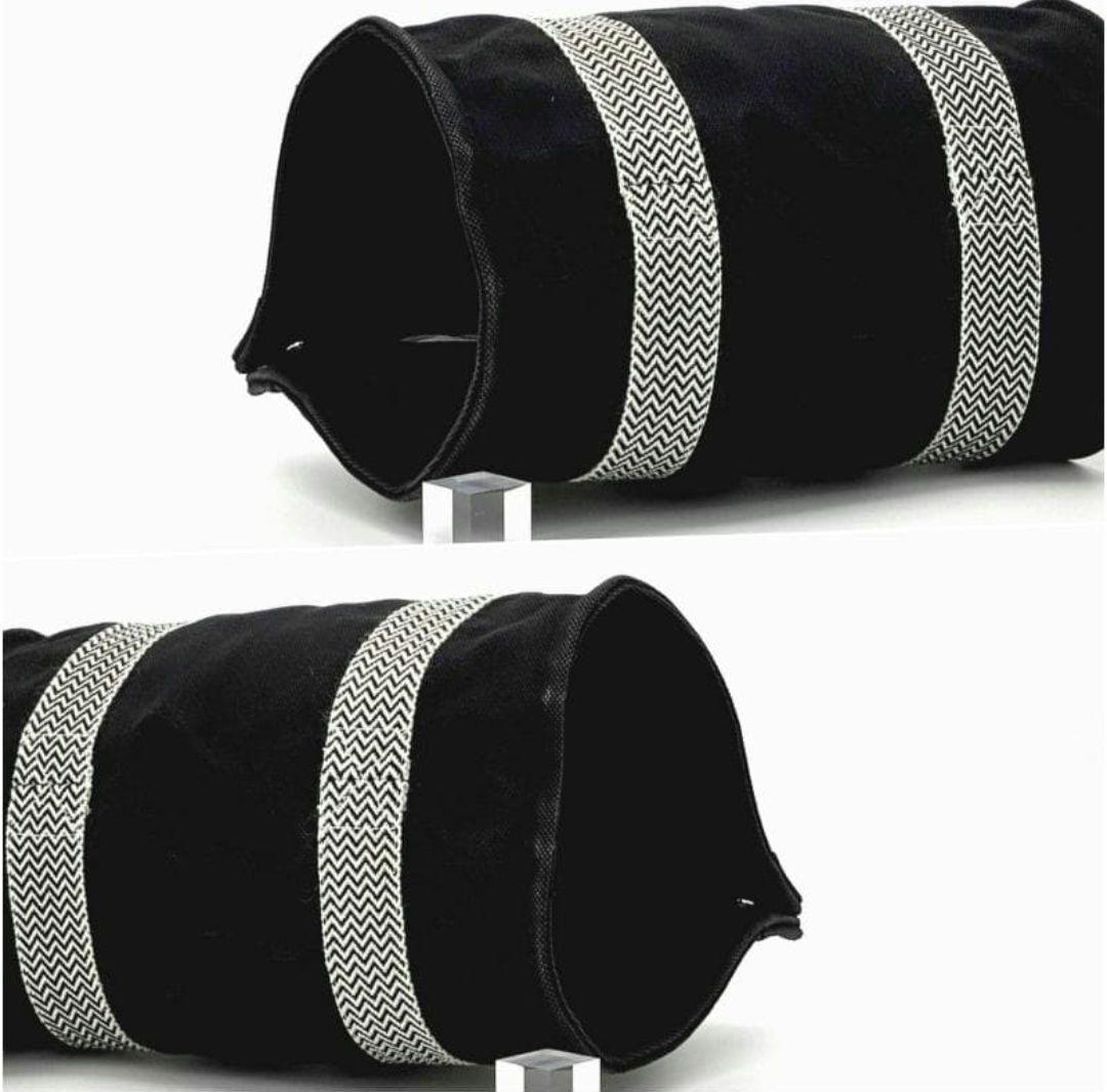 エルメス　カンヌPM　トートバッグ　キャンバス　ブラック系　【廃盤】