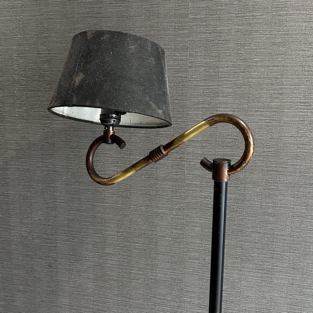 アンティーク フロアスタンド 照明ランプ アイアン 真鍮 インダストリアル￼