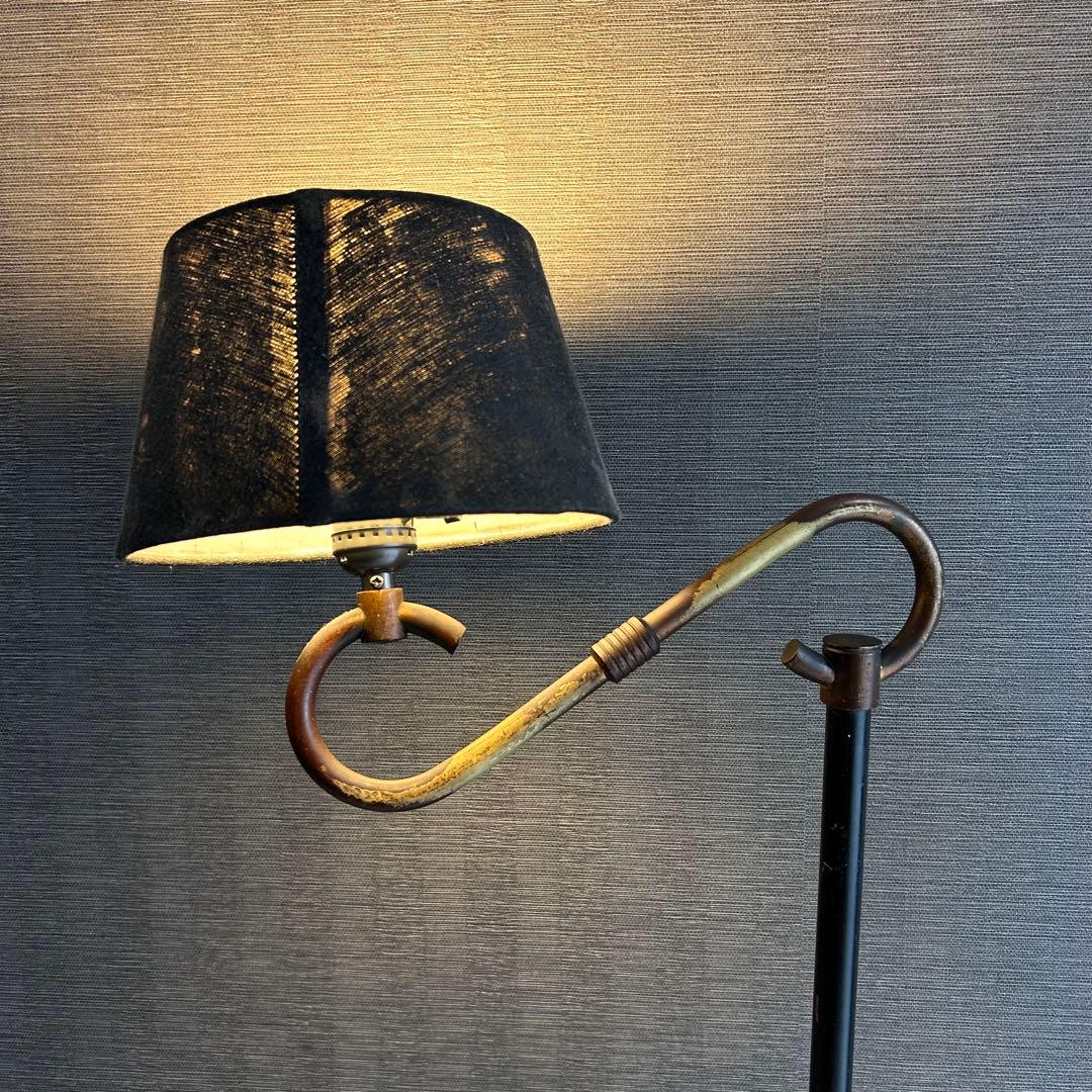 アンティーク フロアスタンド 照明ランプ アイアン 真鍮 インダストリアル￼
