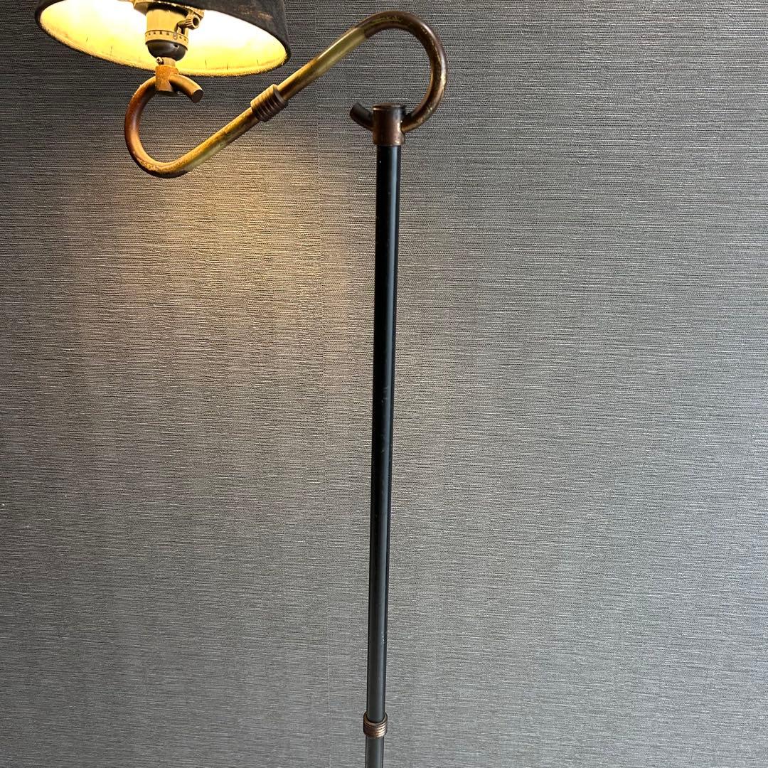 アンティーク フロアスタンド 照明ランプ アイアン 真鍮 インダストリアル￼