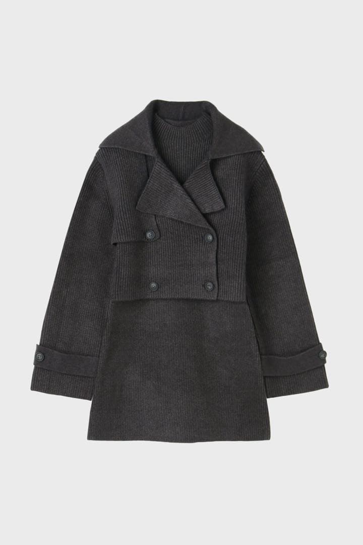 トップス THE TOE Victoria knit set gray / M