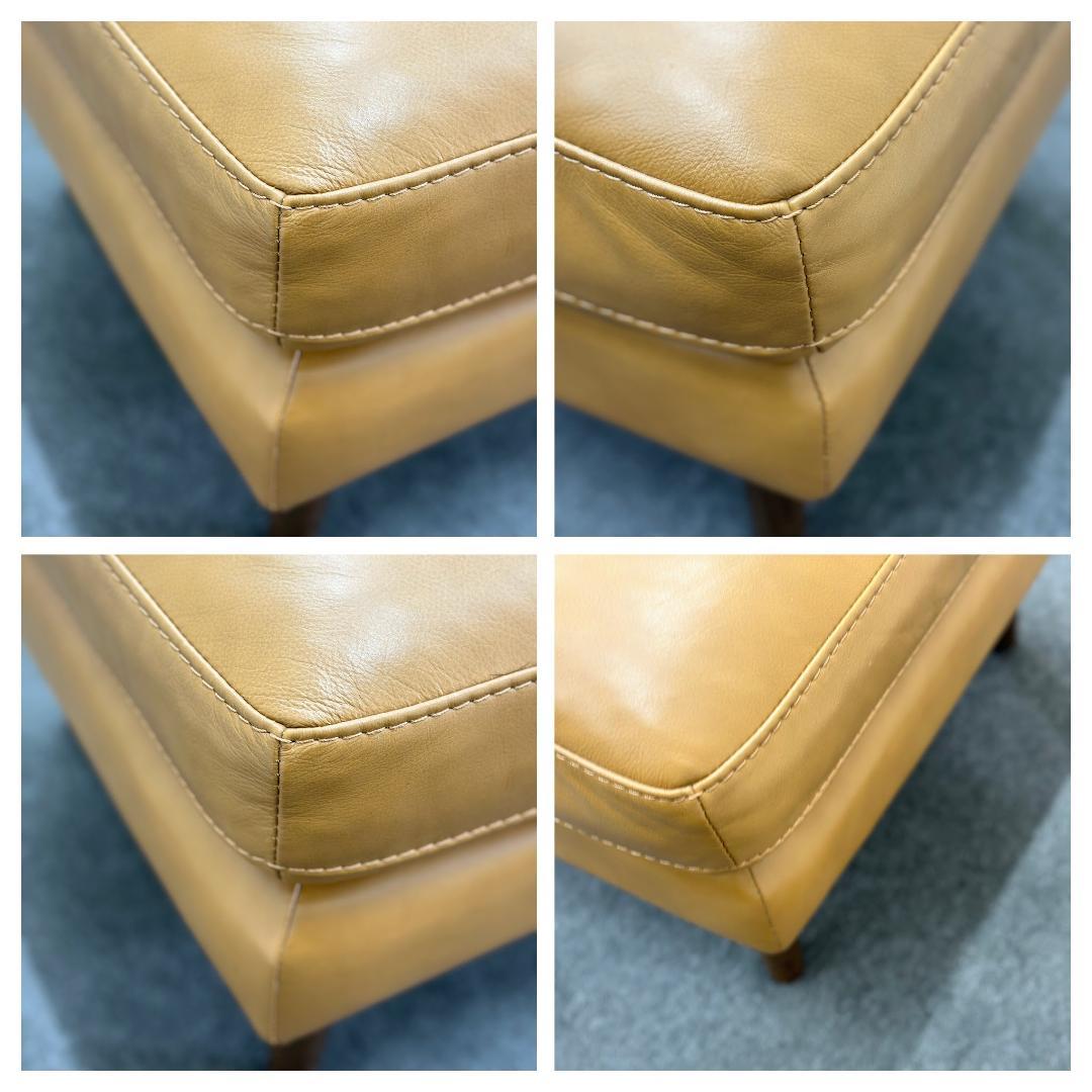 ■unico/ウニコ■MOLN/モルン　レザー　オットマン　本革　ブラウン