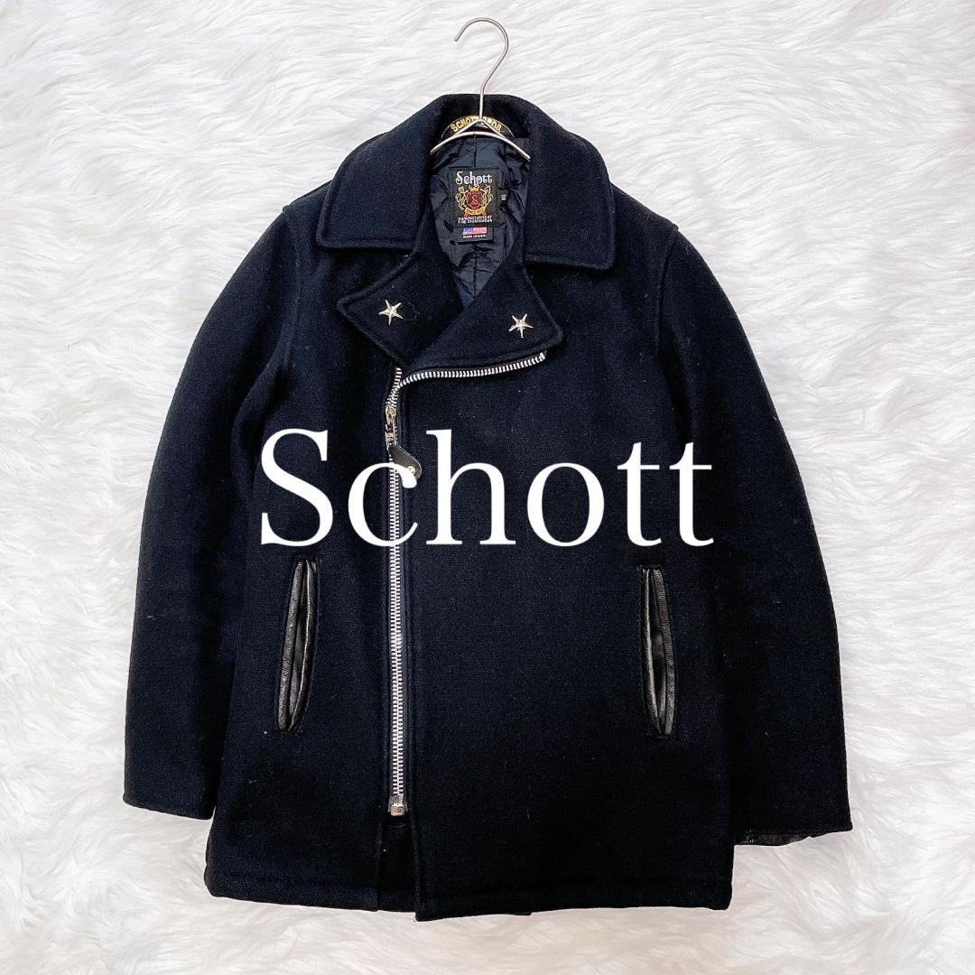 Schott ワンスター　メルトン　ライダーズジャケット　Sサイズ