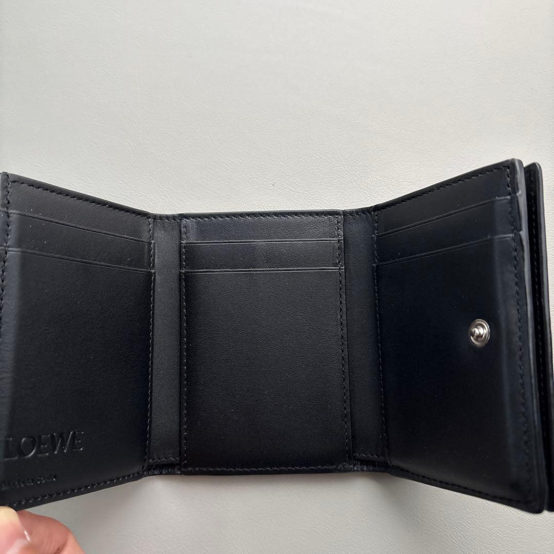 小物 LOEWE TRIFOLD WALLET BLACK