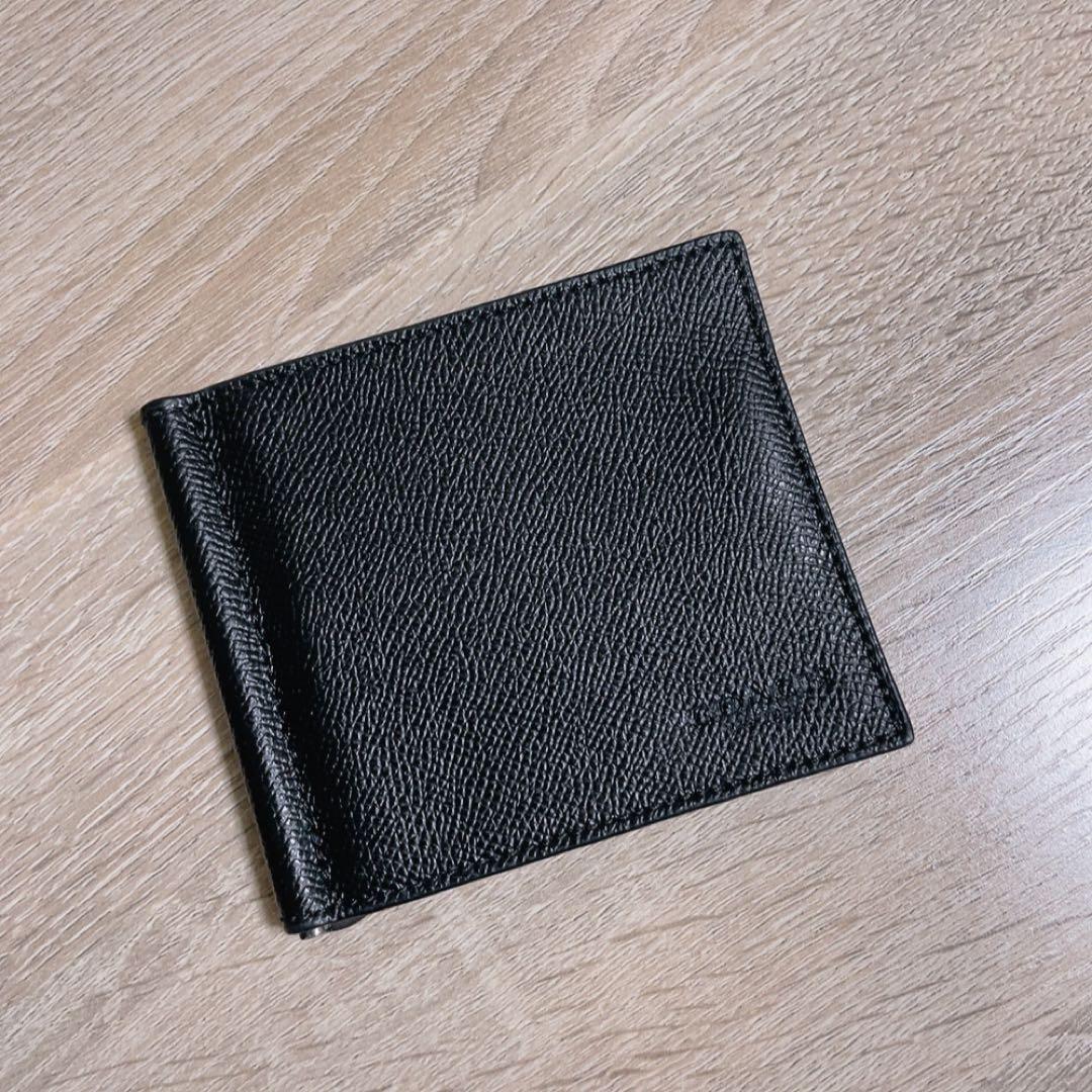 美品⭐️【COACH】コーチ レザー財布 マネークリップ 二つ折り カード8ポケ