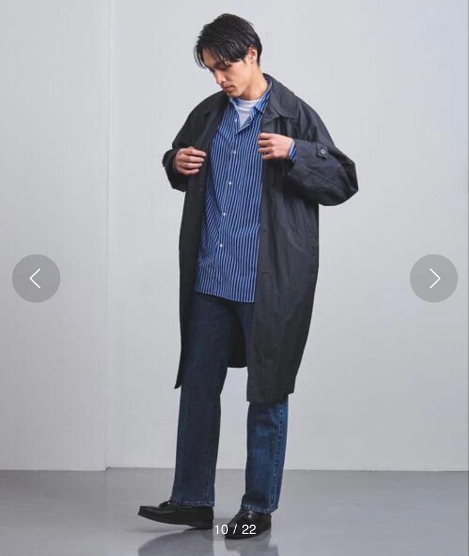 【上質】ステンカラーコート M ネイビー ダントツ撥水 ユナイテッドアローズ