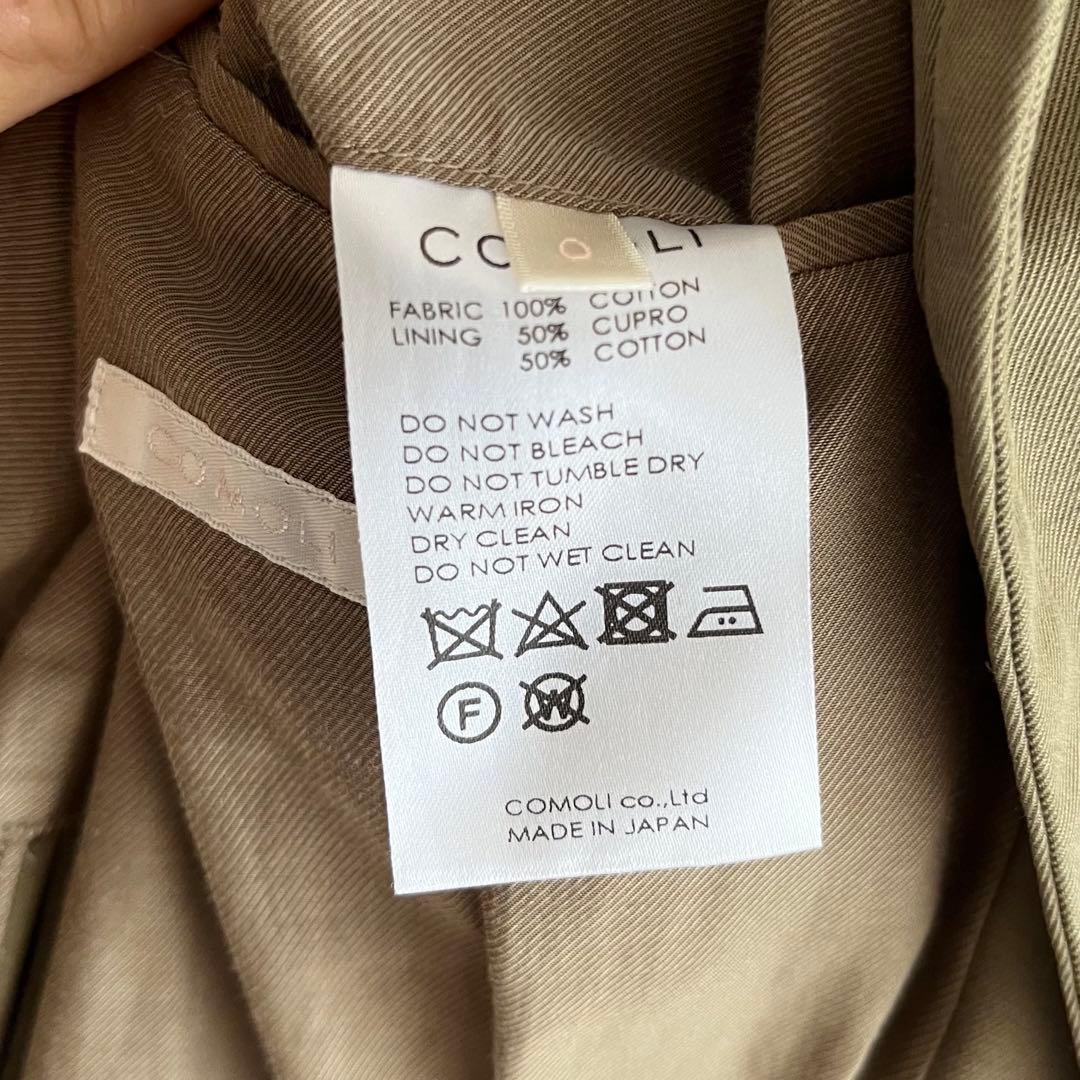 COMOLI タイロッケンコート カーキ