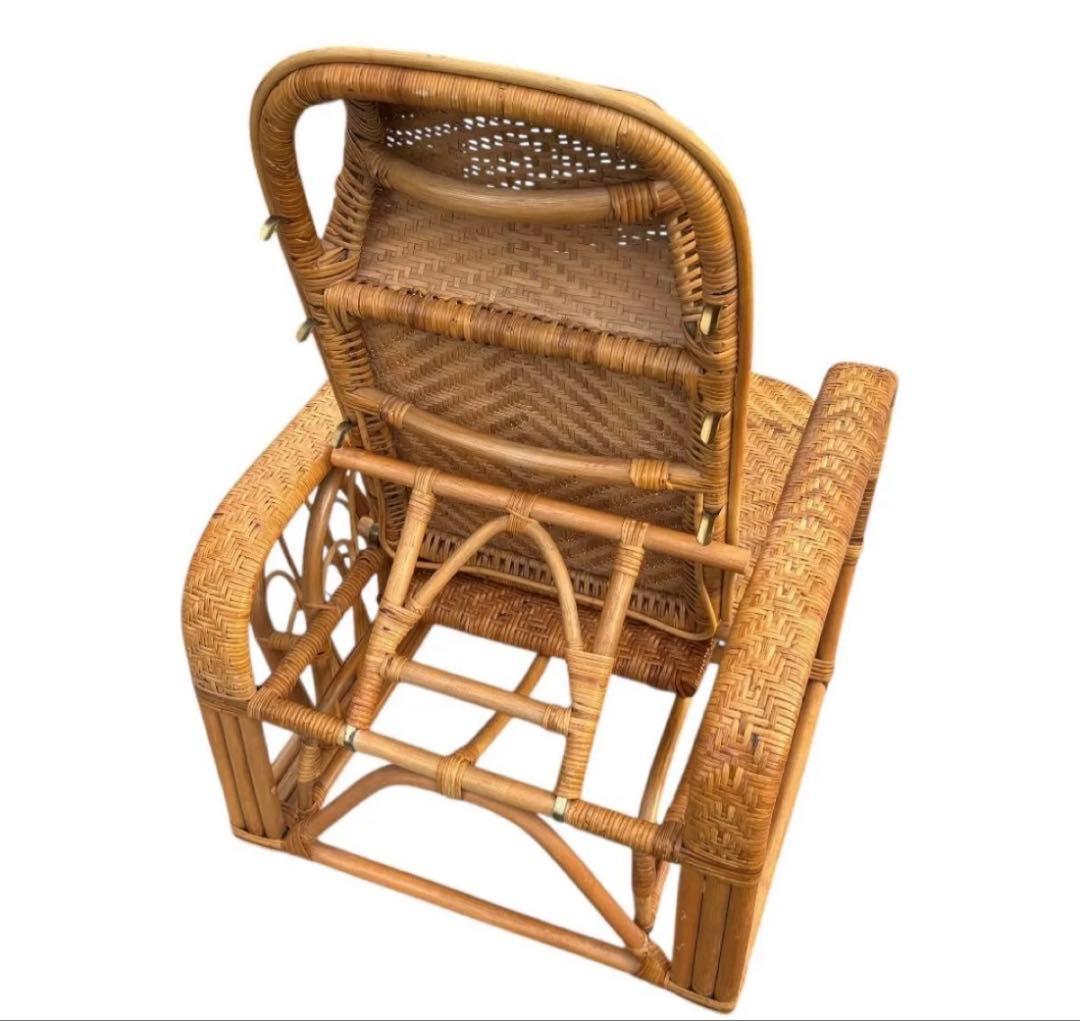 ラタン　籐　寝椅子　座椅子