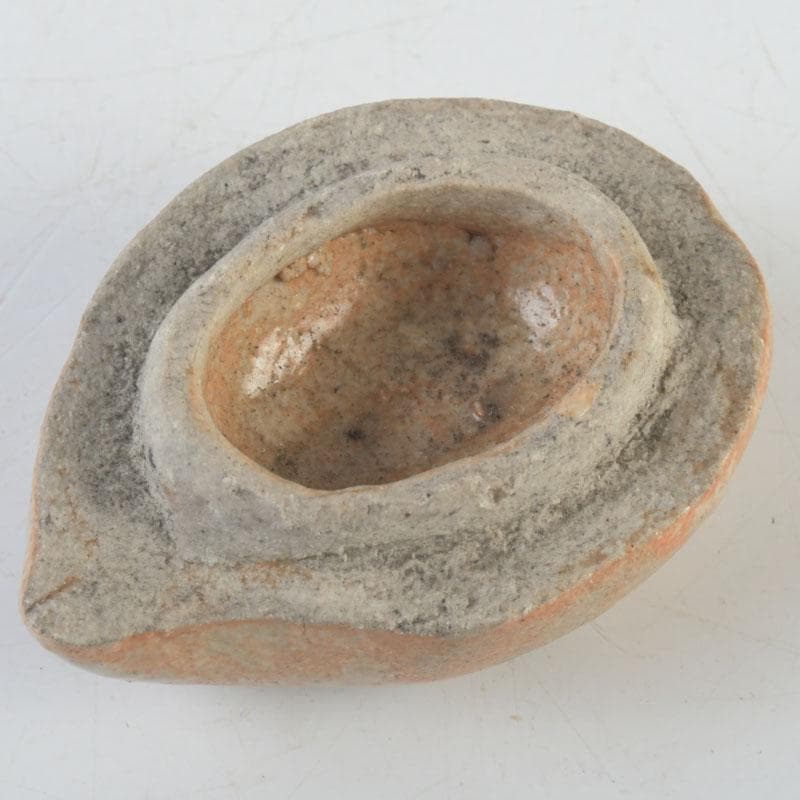 茶道具　志野焼　桃香合　時代箱付　V　9868