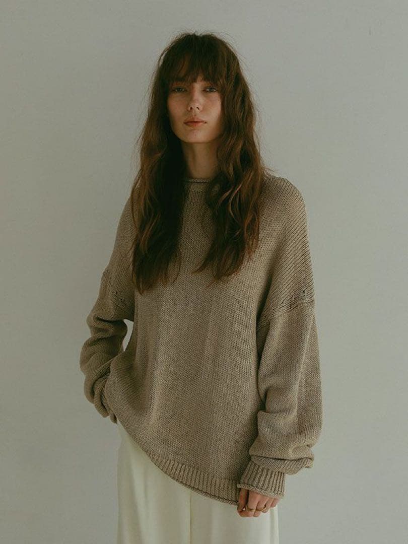 wihori　ETRETOKYO ボトルネックローゲージニットプルオーバー