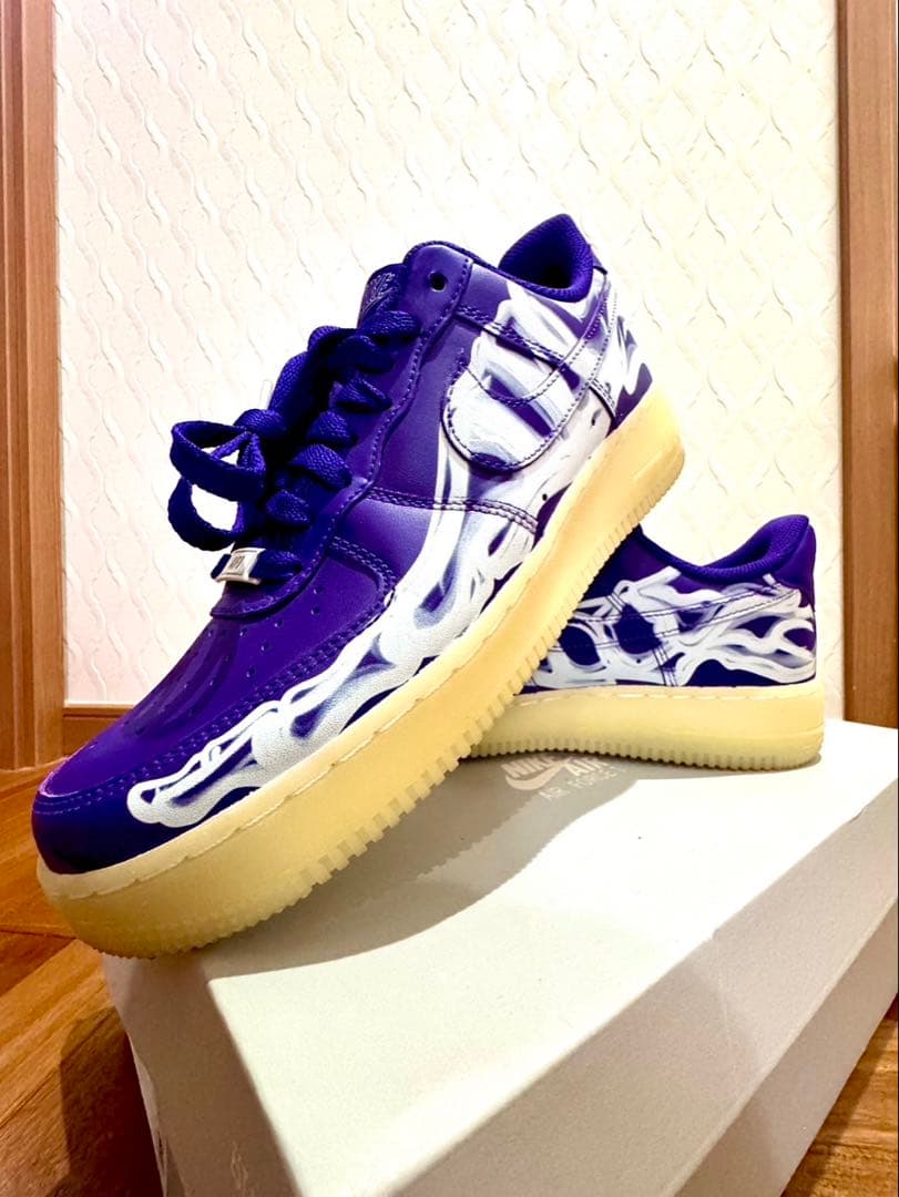 靴 Nike Air Force 1 \"Purple Skeleton\"