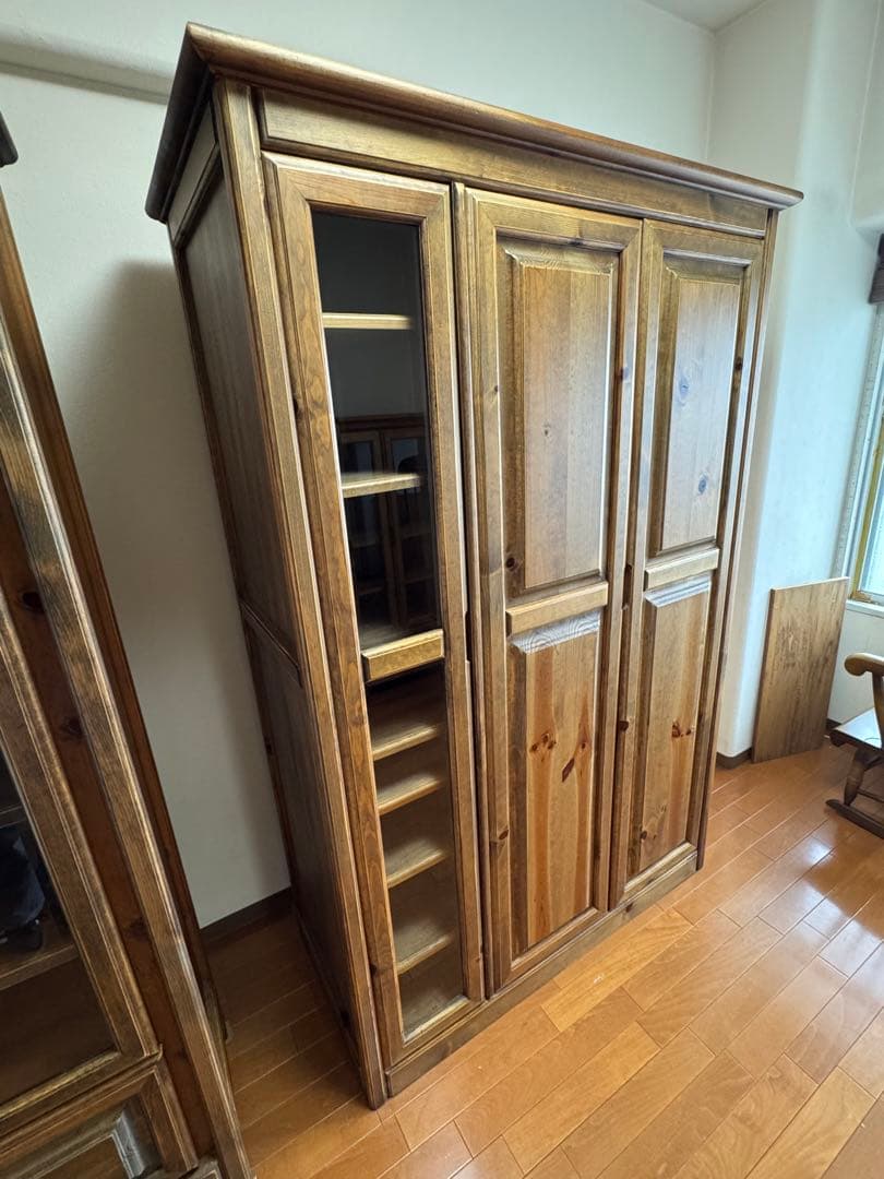 ☆アンティーク木製ブラウン収納キャビネット