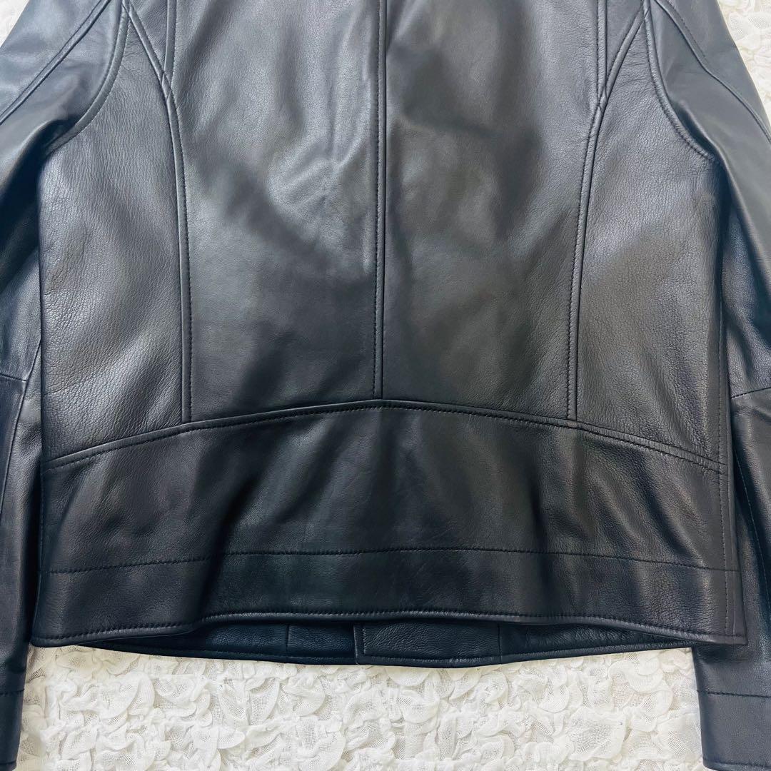 ATTENIRアテニア 羊革ラムレザーダブルライダースジャケット11号Lブラック