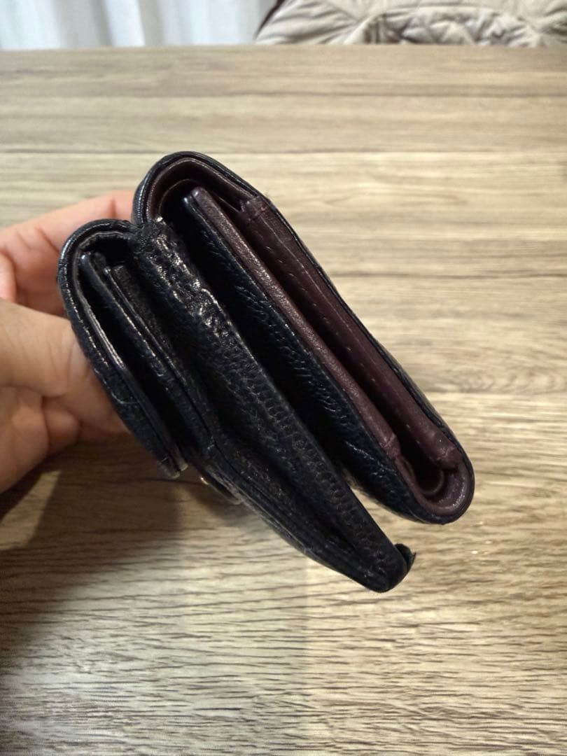 ぽっくん。シャネル CHANEL キャビアスキン マトラッセ 三つ折り財布