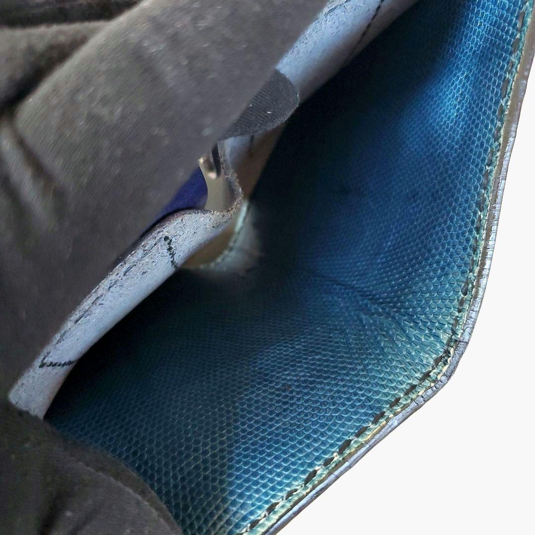 美品 サムライクラフト 折り財布 B-10 クロコダイル リザード ショルダー