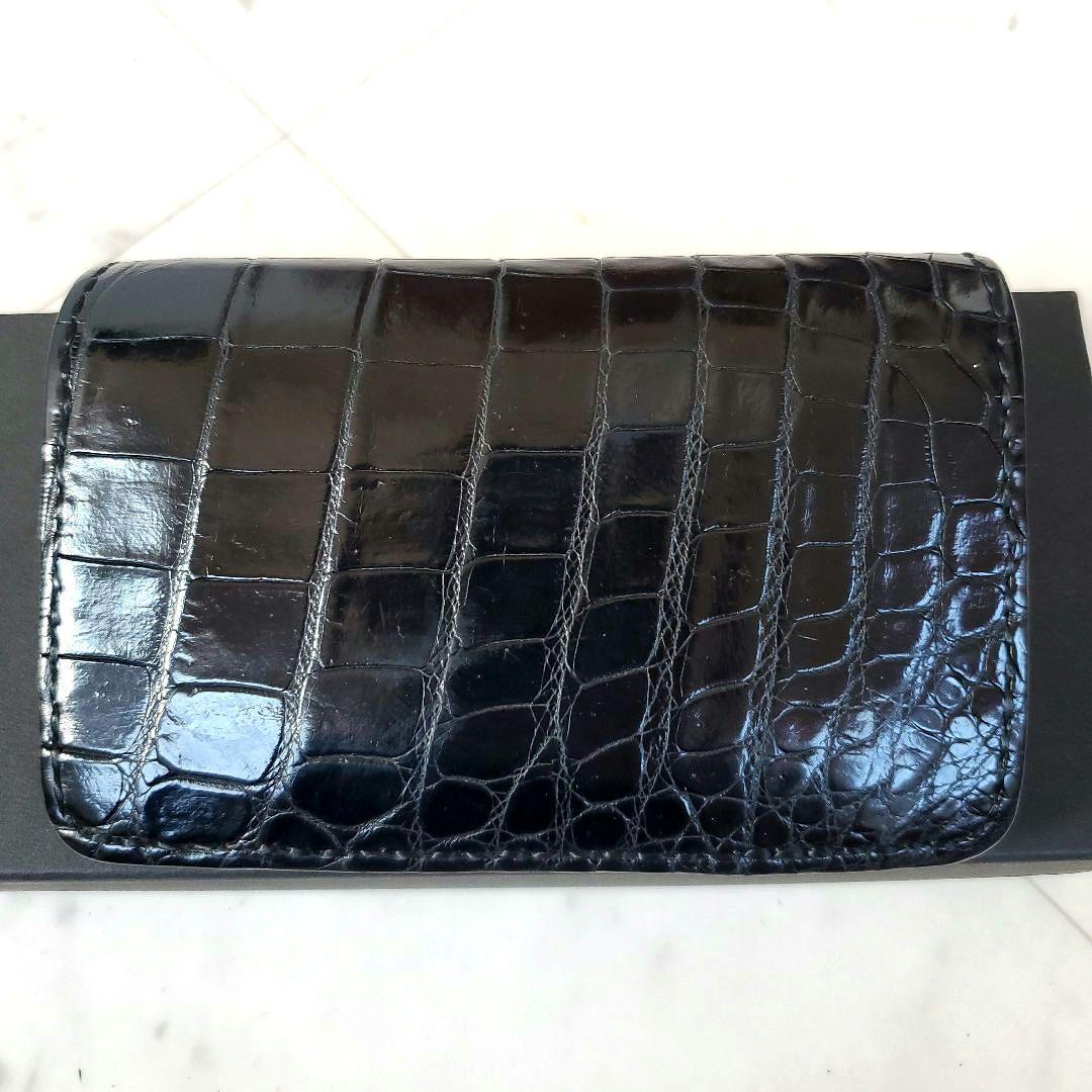 美品 サムライクラフト 折り財布 B-10 クロコダイル リザード ショルダー