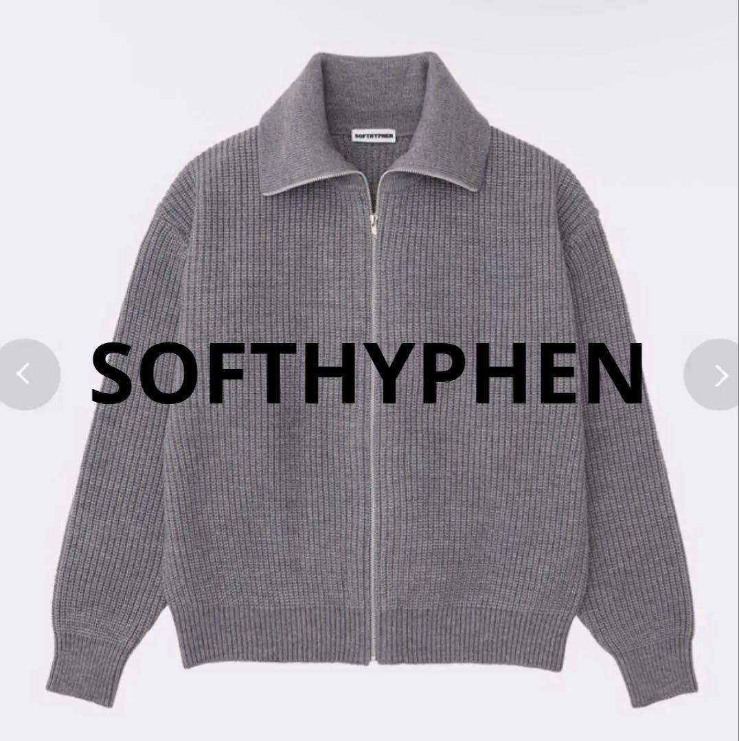 【新品未着用】SOFTHYPHEN ハイネックフルジップアップニット