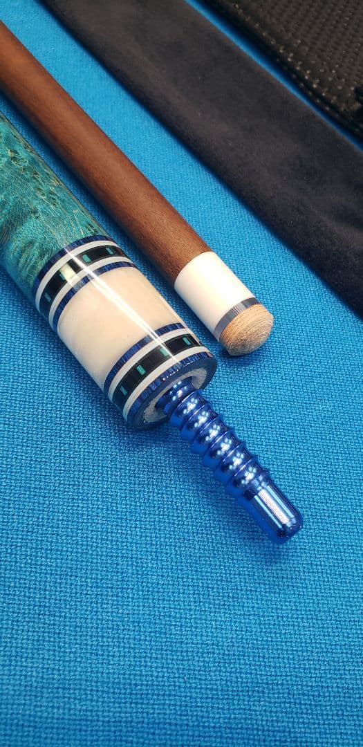 新作　早川工房カスタムキュー　ブルー