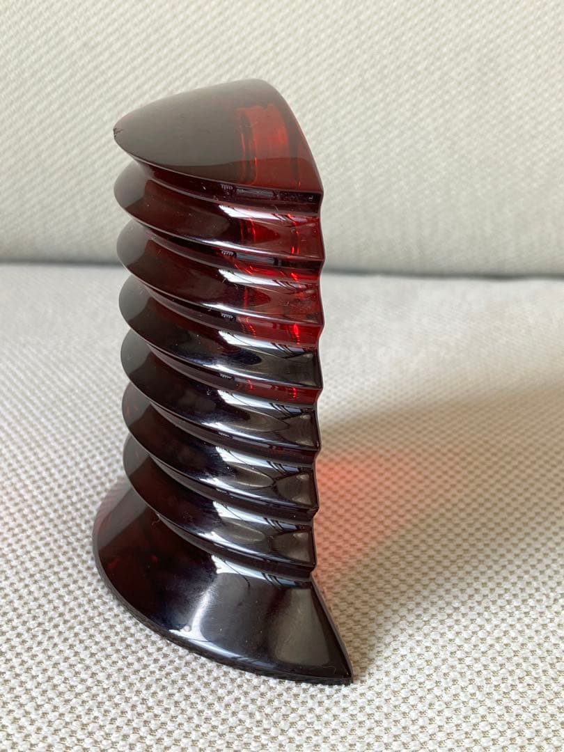 バカラ置き時計　クリスタルレッド 電池交換済み