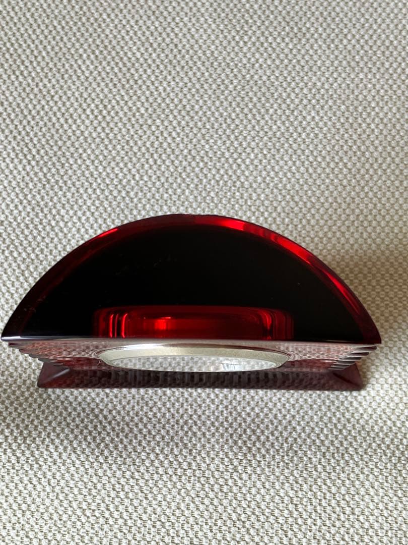 バカラ置き時計　クリスタルレッド 電池交換済み