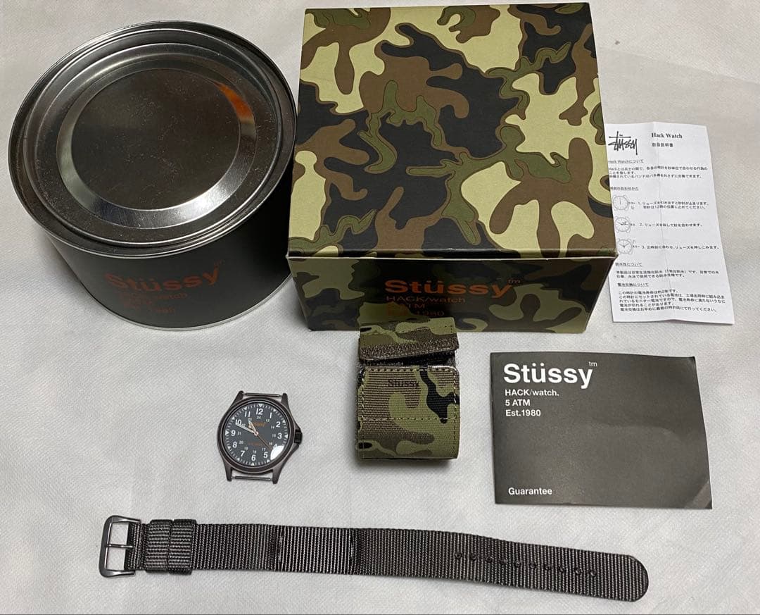 old Stussy HACK WATCHグレー ステューシー　腕時計ミリタリー