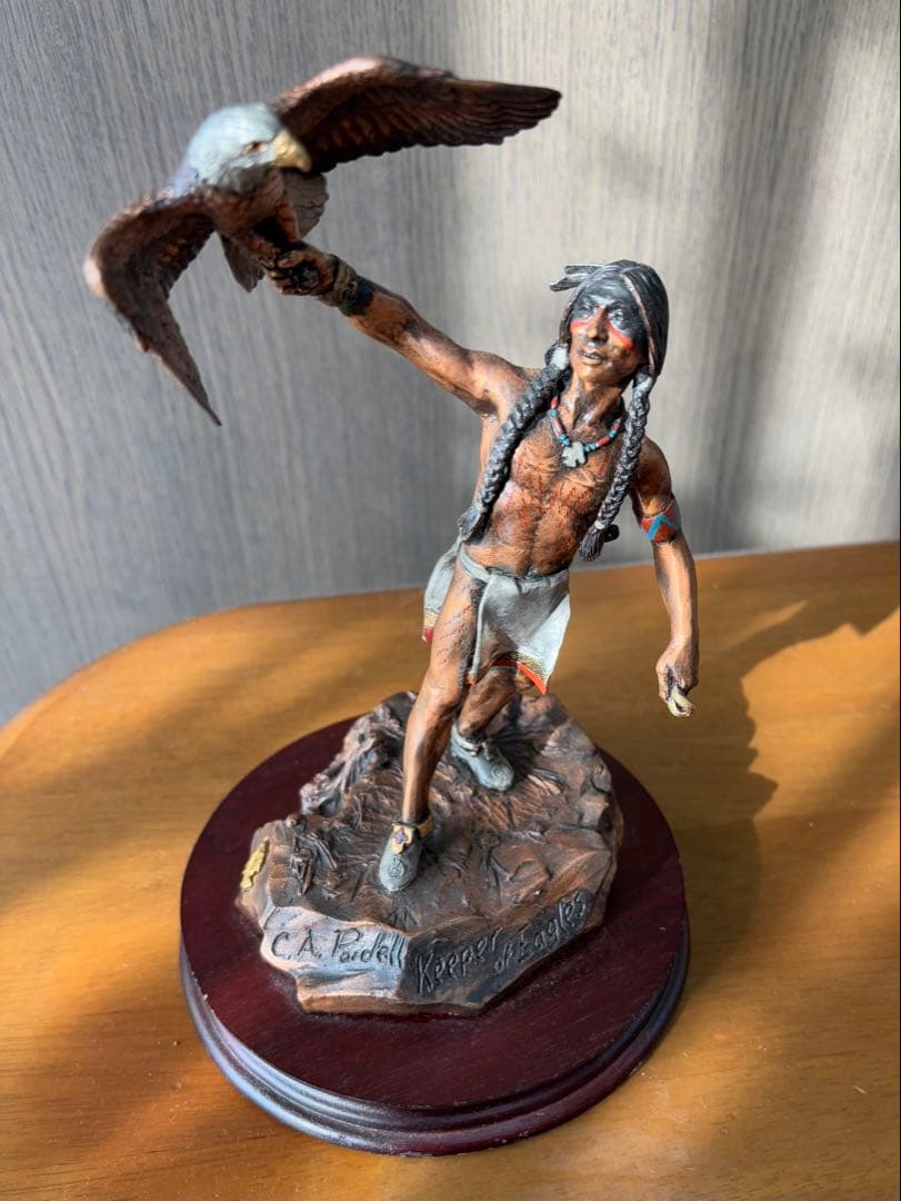 REGENDS USA製 1991年インディアンと鷹　銅合金 限定品ヴィンテージ