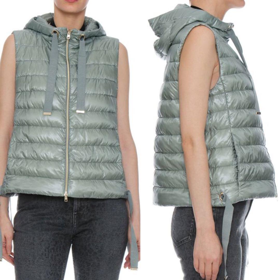 新品タグ付き　ヘルノ　ダウンベスト　レディース　ブルー　38