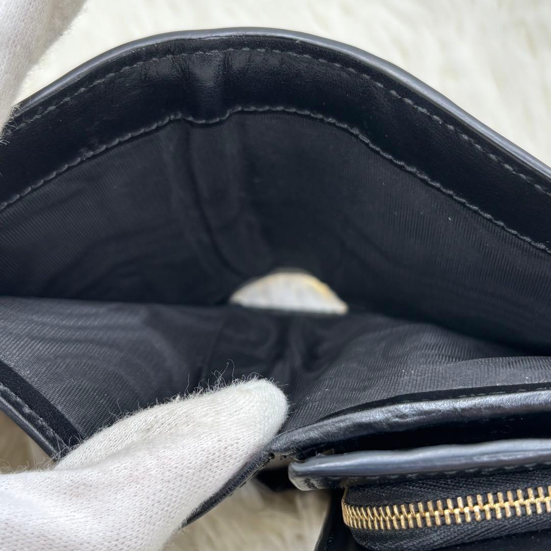 美品✨GUCCI GG マトラッセ 二つ折り財布 黒 キルティング