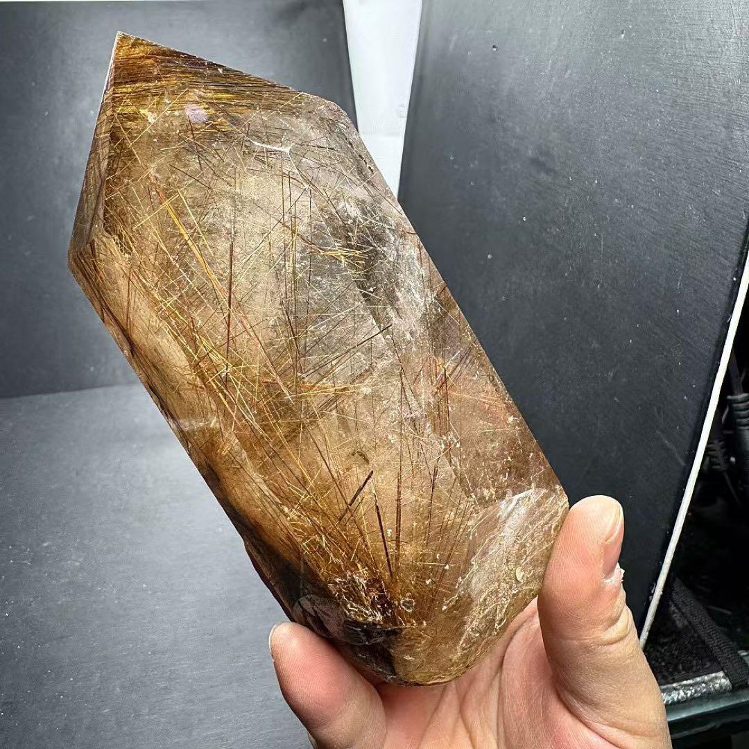 天然石 ルチルクォーツのポイント　置物YS999G.288