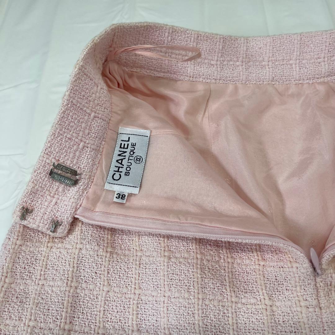 CHANEL 94C ツイードminiスカート 38