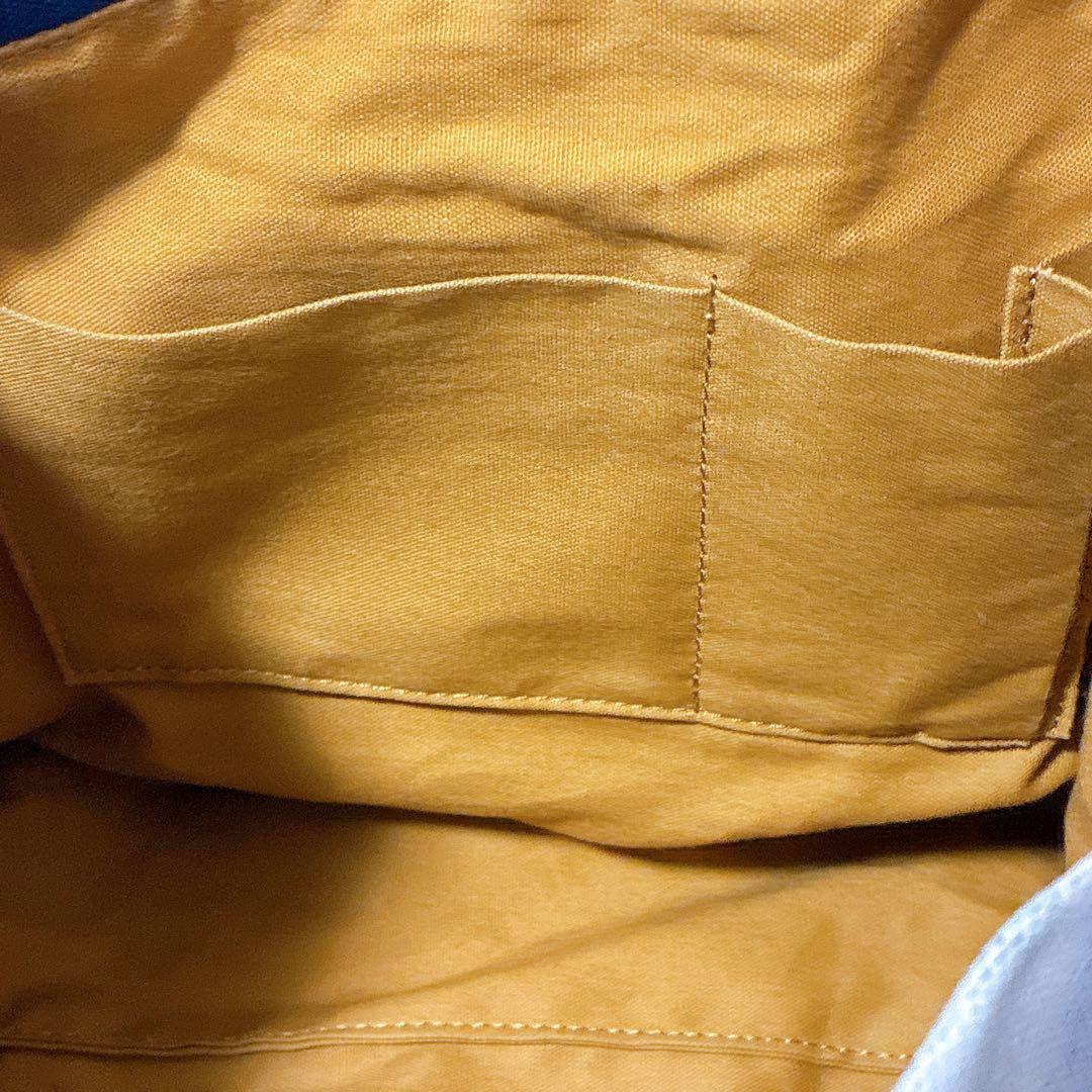 Dakota ビッグトートバックドット柄 ネイビー×ホワイト